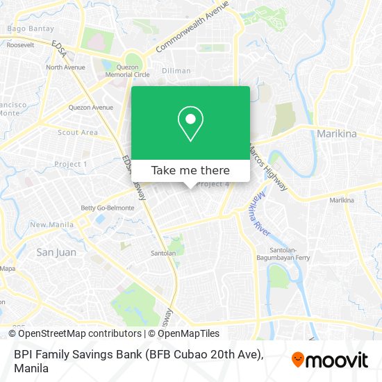 BPI Family Savings Bank (BFB Cubao 20th Ave) map