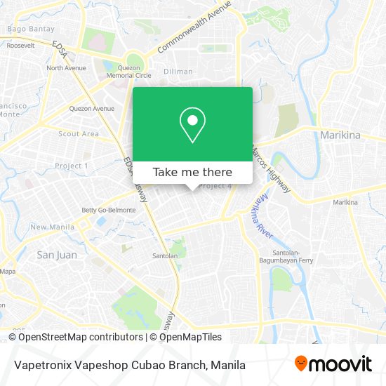 Vapetronix Vapeshop Cubao Branch map