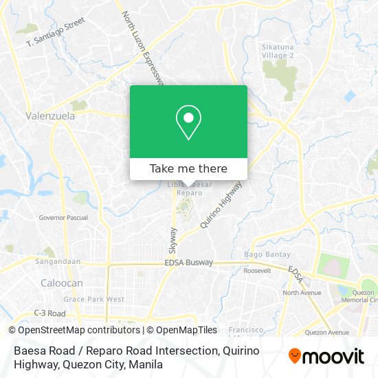 Baesa Road / Reparo Road Intersection, Quirino Highway, Quezon City map