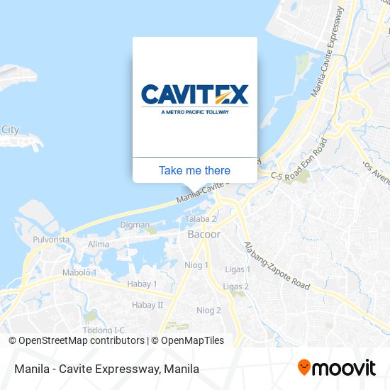Manila - Cavite Expressway map