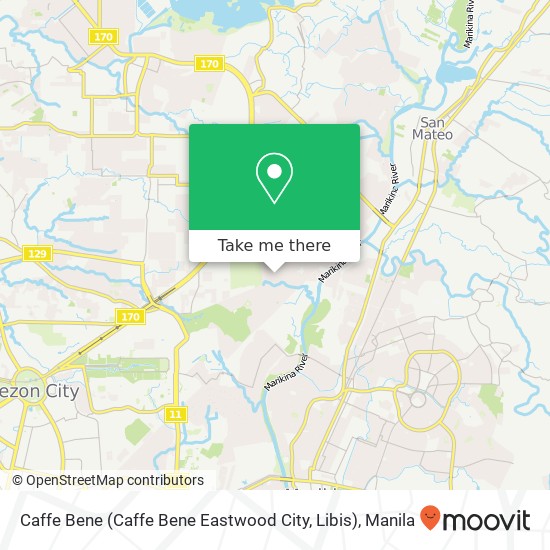 Caffe Bene (Caffe Bene Eastwood City, Libis) map