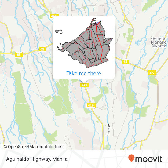 Aguinaldo Highway map