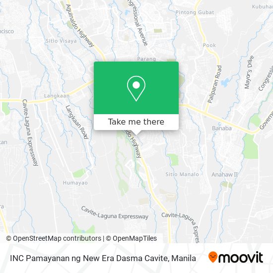 INC Pamayanan ng New Era Dasma Cavite map