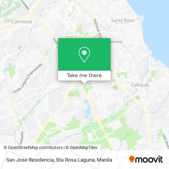 San Jose Residencia, Sta Rosa Laguna map