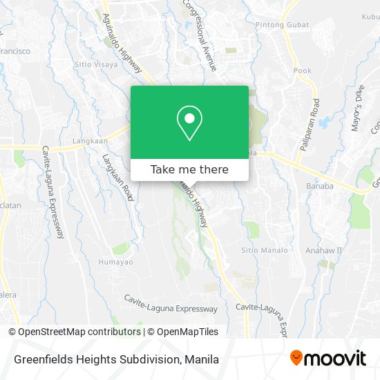 Greenfields Heights Subdivision map