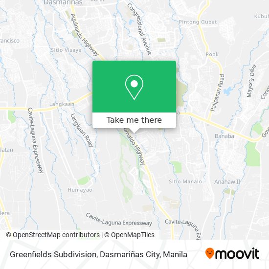Greenfields Subdivision, Dasmariñas City map