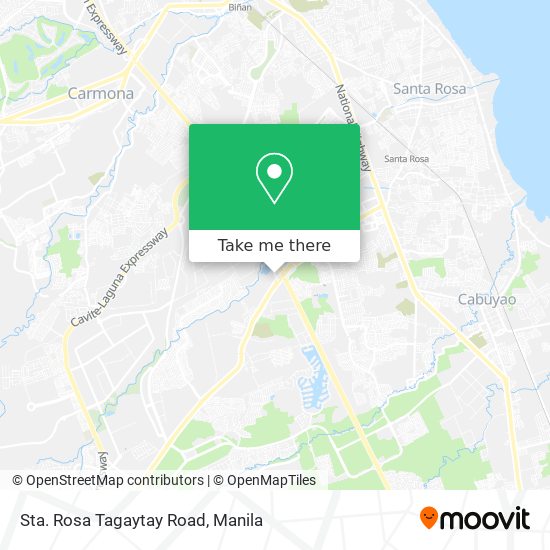 Sta. Rosa Tagaytay Road map