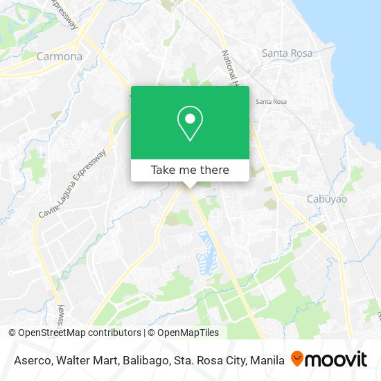 Aserco, Walter Mart, Balibago, Sta. Rosa City map