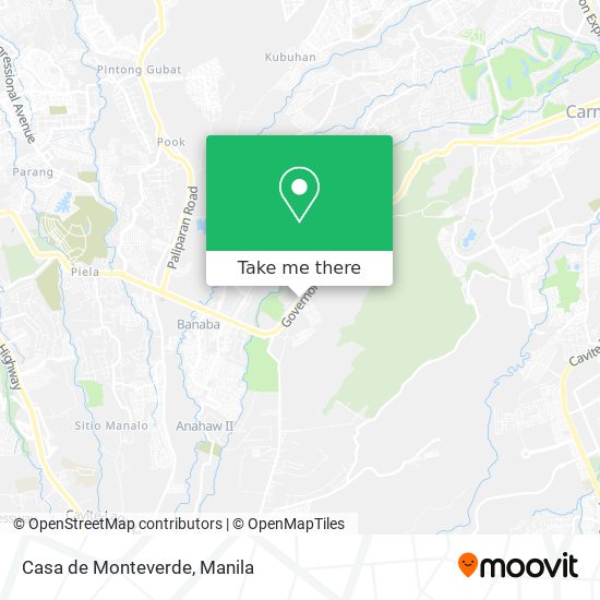 Casa de Monteverde map