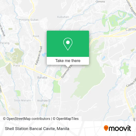 Shell Station Bancal Cavite map