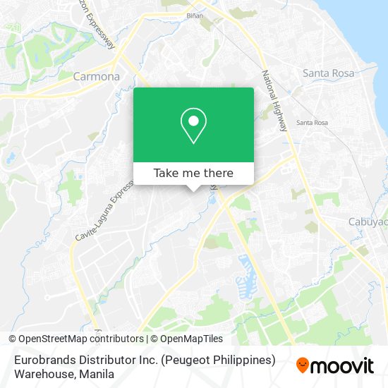 Eurobrands Distributor Inc. (Peugeot Philippines) Warehouse map