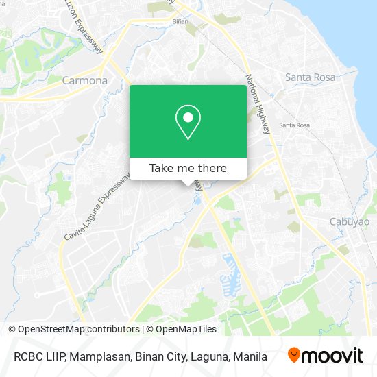 RCBC LIIP, Mamplasan, Binan City, Laguna map