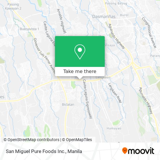 San Miguel Pure Foods Inc. map