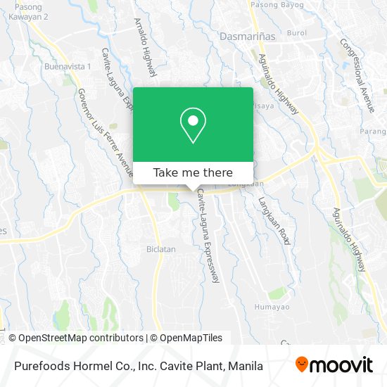 Purefoods Hormel Co., Inc. Cavite Plant map