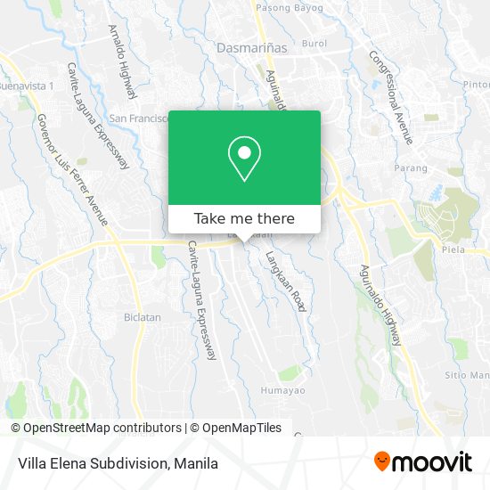 Villa Elena Subdivision map