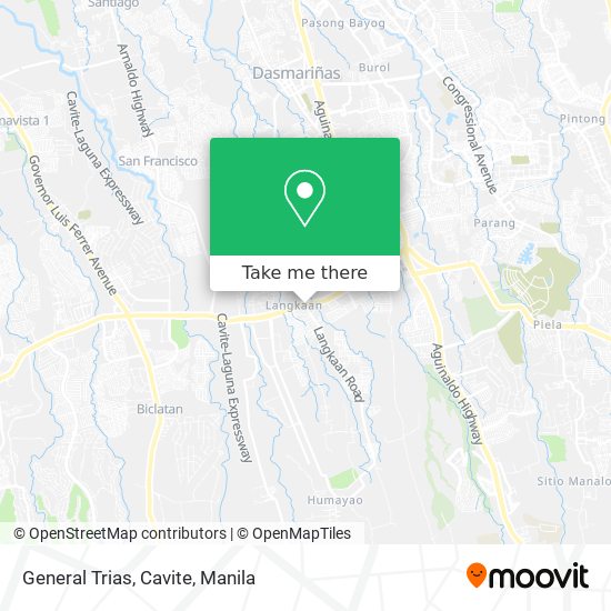 General Trias, Cavite map