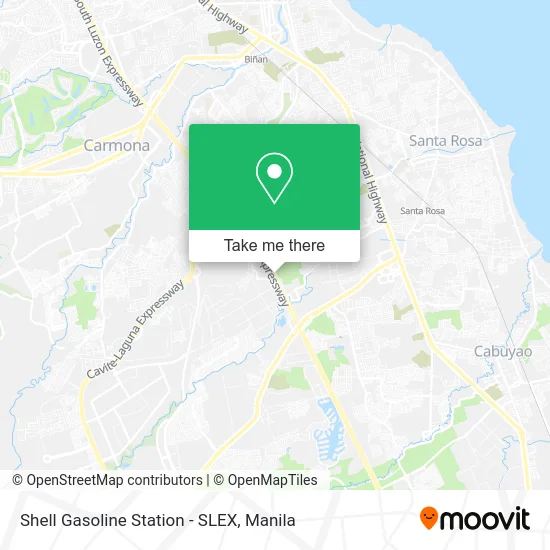 Shell Gasoline Station - SLEX map