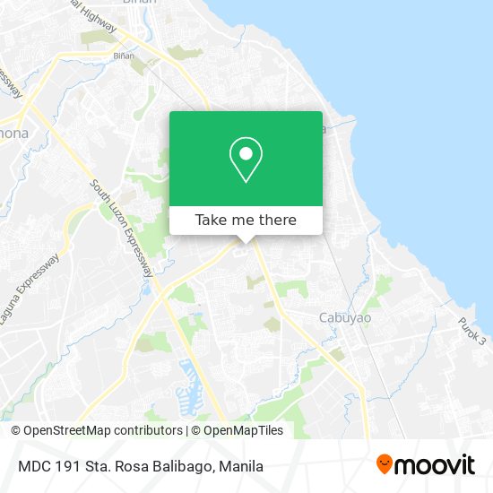 MDC 191 Sta. Rosa Balibago map