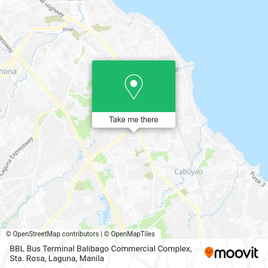 BBL Bus Terminal Balibago Commercial Complex, Sta. Rosa, Laguna map