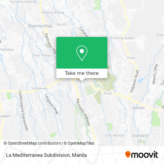 La Mediterranea Subdivision map