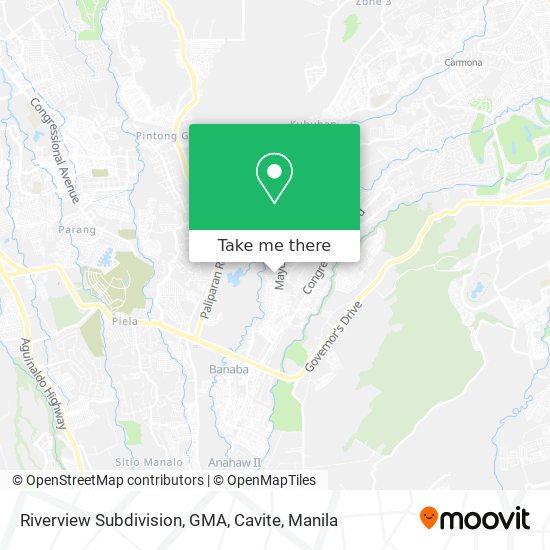 Riverview Subdivision, GMA, Cavite map