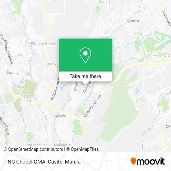 INC Chapel GMA, Cavite map