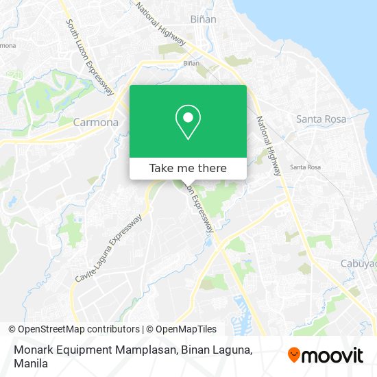 Monark Equipment Mamplasan, Binan Laguna map