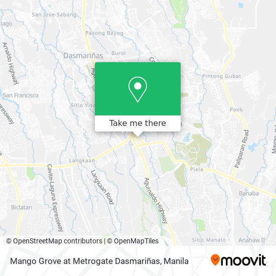 Mango Grove at Metrogate Dasmariñas map