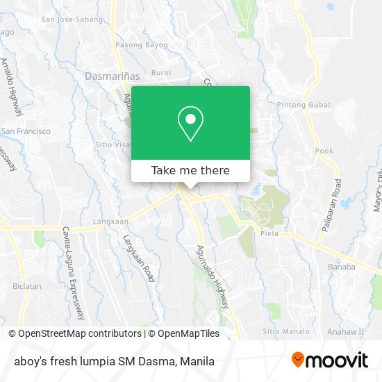 aboy's fresh lumpia SM Dasma map