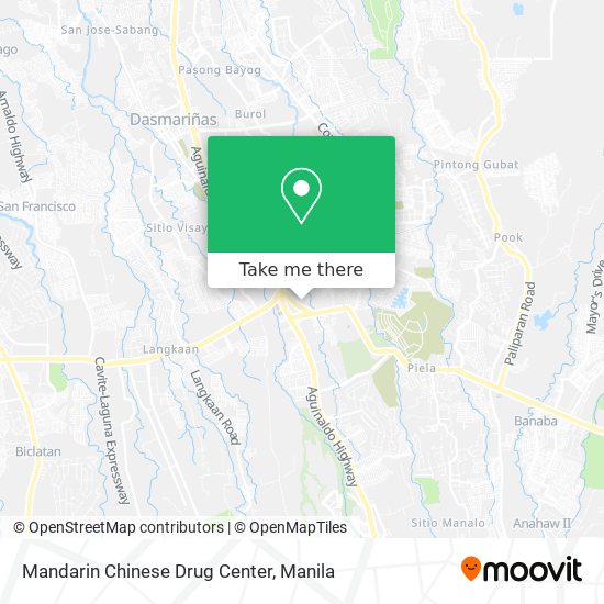 Mandarin Chinese Drug Center map