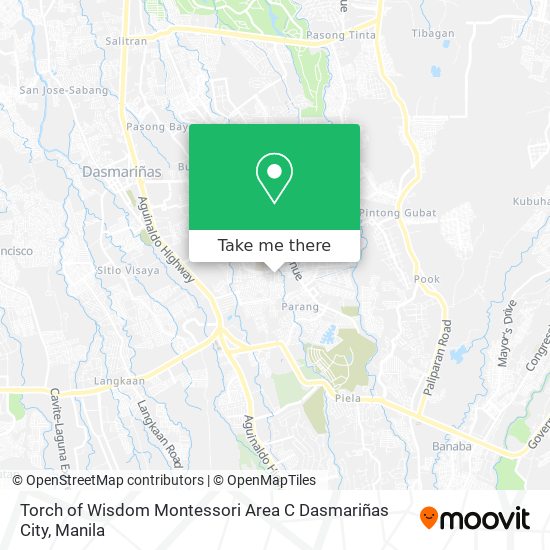 Torch of Wisdom Montessori Area C Dasmariñas City map