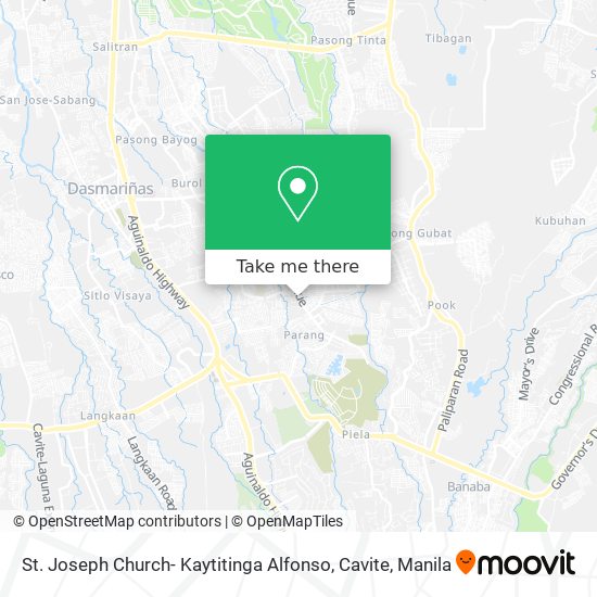 St. Joseph Church- Kaytitinga Alfonso, Cavite map