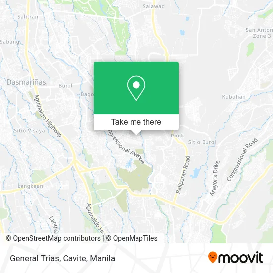 General Trias, Cavite map
