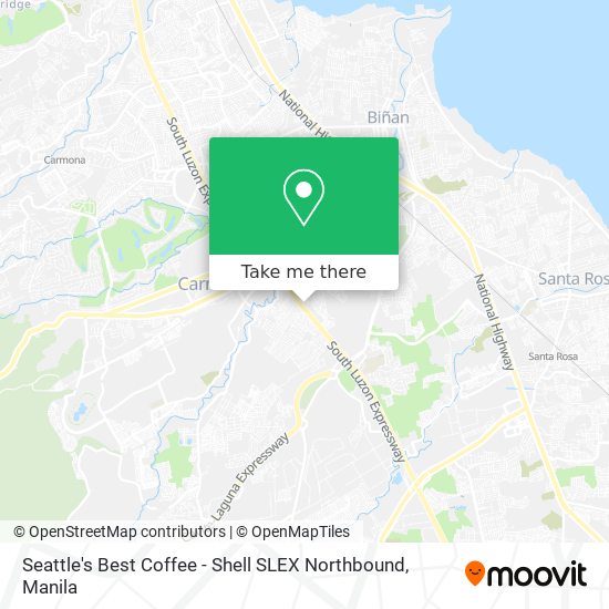 Seattle's Best Coffee - Shell SLEX Northbound map