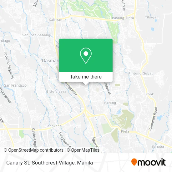 Canary St. Southcrest Village map
