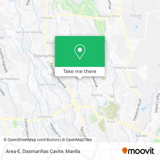 Area-E, Dasmariñas Cavite map