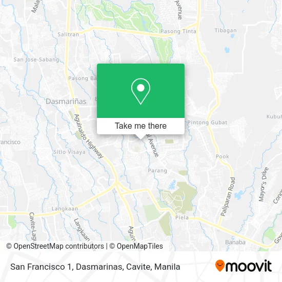 San Francisco 1, Dasmarinas, Cavite map