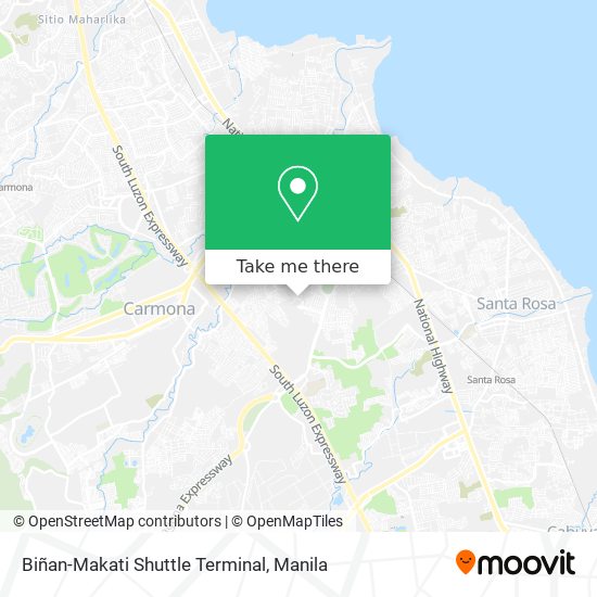 Biñan-Makati Shuttle Terminal map