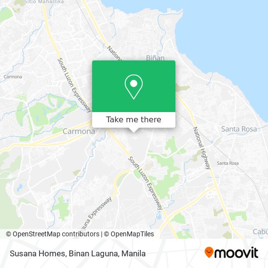 Susana Homes, Binan Laguna map