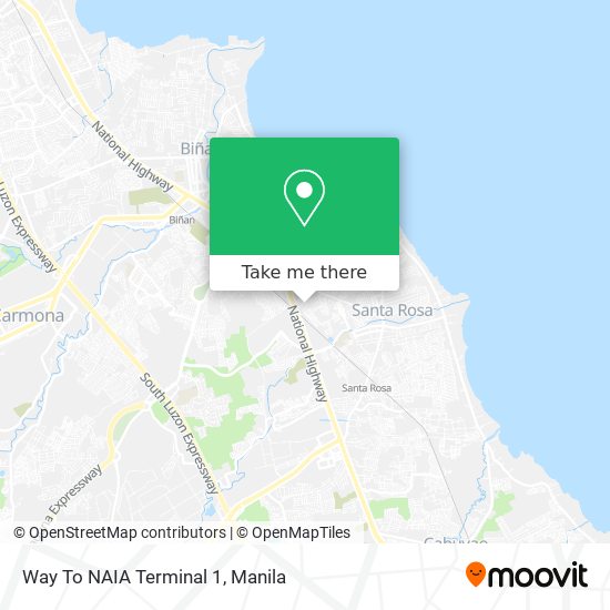 Way To NAIA Terminal 1 map