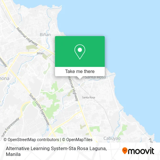 Alternative Learning System-Sta Rosa Laguna map