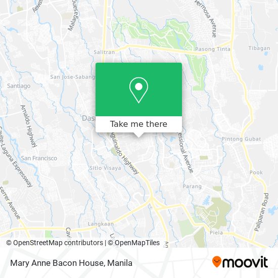 Mary Anne Bacon House map