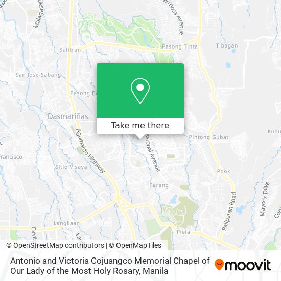 Antonio and Victoria Cojuangco Memorial Chapel of Our Lady of the Most Holy Rosary map