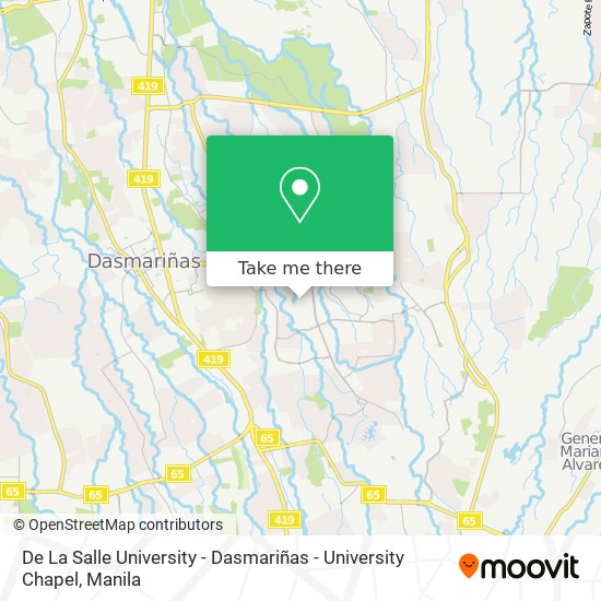 De La Salle University - Dasmariñas - University Chapel map