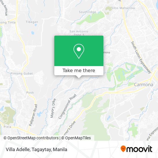 Villa Adelle, Tagaytay map