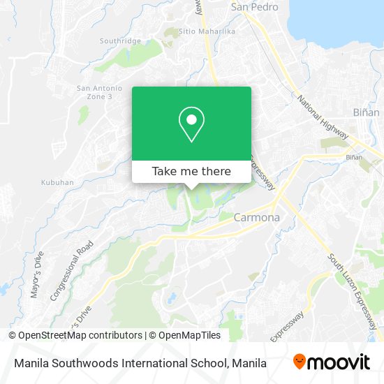 Manila Southwoods International School map