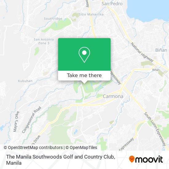 The Manila Southwoods Golf and Country Club map