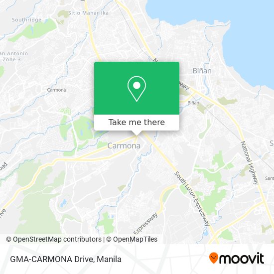 GMA-CARMONA Drive map