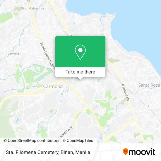 Sta. Filomena Cemetery, Biñan map