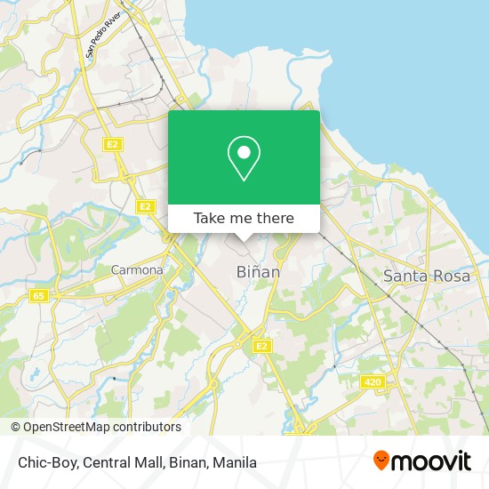 Chic-Boy, Central Mall, Binan map